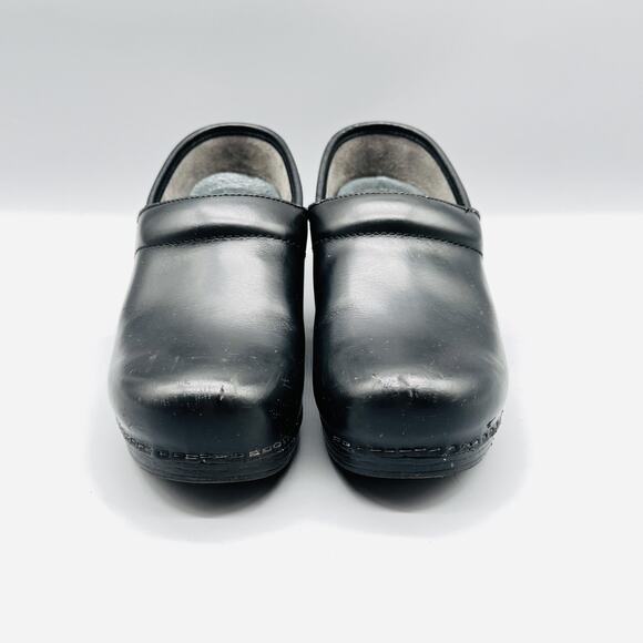 Dansko Shoes Women 6 Black Leather XP Professional Nursing Clogs Slip On Comfort - Picture 3 of 12